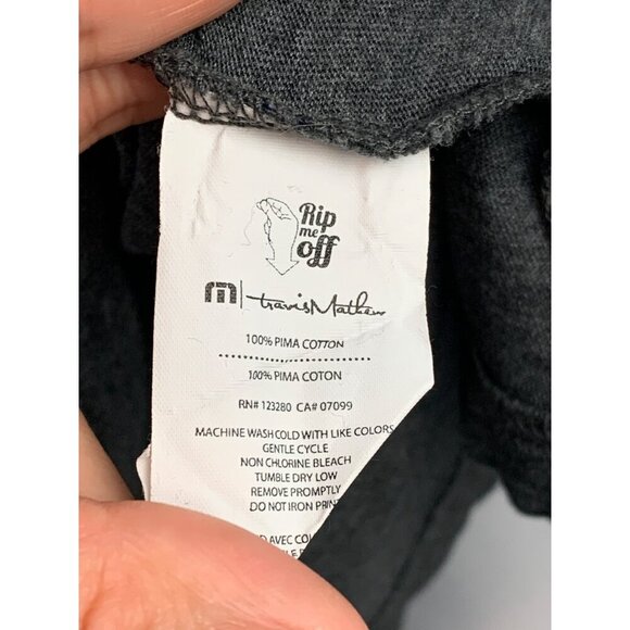 TravisMathew Mens XL Striped Gray T-Shirt - Picture 5 of 5